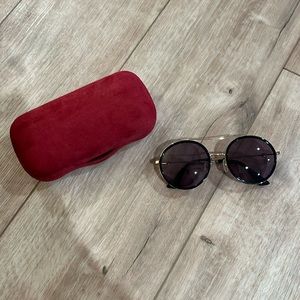 Gucci Urban Web Black Round Sunglasses